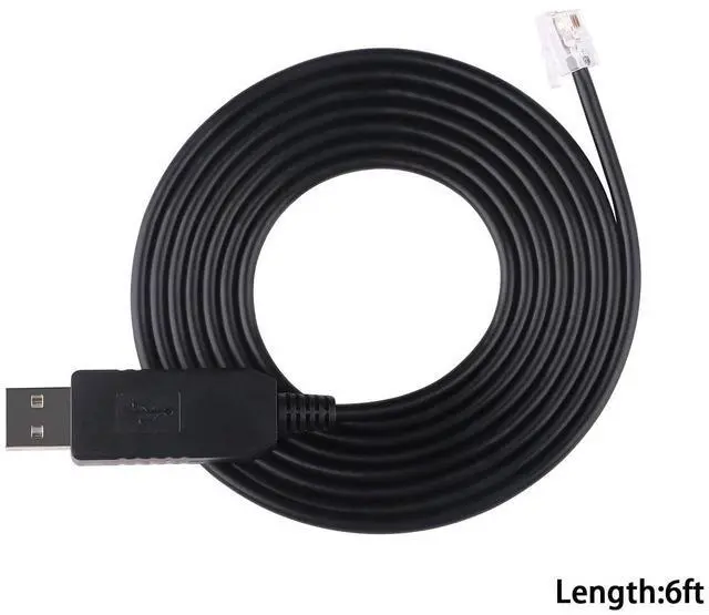 Alt view image 2 of 3 - APC 940-0144 RJ11 Serial Configuration Cable for AP7000 AP8000 AP9000 AP6000, Compatible with APC AP7721 AP7723 AP7730 AP7752 Switches, RS232 Console Cable (6ft)