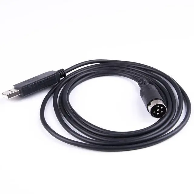 Alt view image 4 of 4 - Generic USB to 6 Pin Radio CAT Cable Remote Control for Kenwood TS440S Transceiver FTDI Serial Adapter, Black