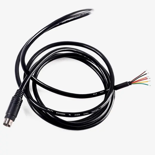 Alt view image 2 of 4 - Mini DIN 6 Pin Male to Bare Wire Adapter Cable, 6-Pin Plug to Open End Connector Cord for DIY, Repair, Audio, Industrial Equipment, 1.8m/6ft