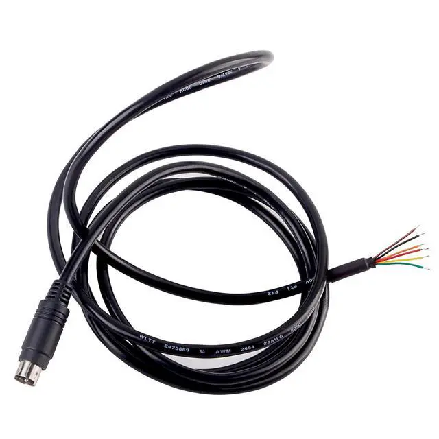 Alt view image 2 of 4 - Mini DIN 6 Pin Male to Bare Wire Adapter Cable, 6-Pin Plug to Open End Connector Cord for DIY, Repair, Audio, Industrial Equipment, 3m/10ft