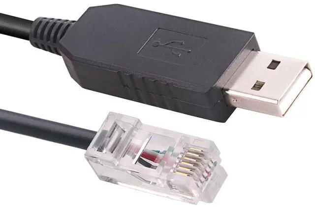 Main image of USB RS232 Serial Serial Cable for Communication Mppt Solar Charget Controlle SRNE Solar Charge Controller USB to RJ12 6P6C Cable (10ft)
