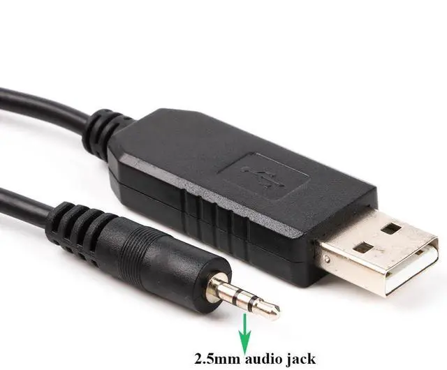 Alt view image 3 of 3 - USB Programming Cable for ICOM IC-2820H IC-80AD ID-31A ID-51A ID-51E ID-880H OPC-2218,USB to 2.5mm Audio Jack Serial Cable
