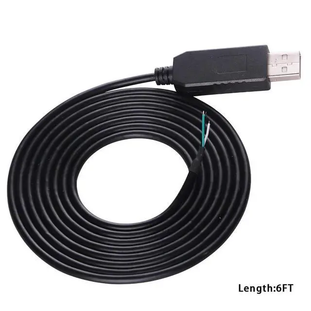 Alt view image 2 of 4 - USB Serial Cable RS232 Converter Wire End 3 Pins WE 3P Adapter 6ft