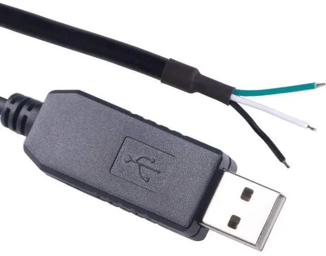 Main image of USB Serial Cable RS232 Converter Wire End 3 Pins WE 3P Adapter 6ft