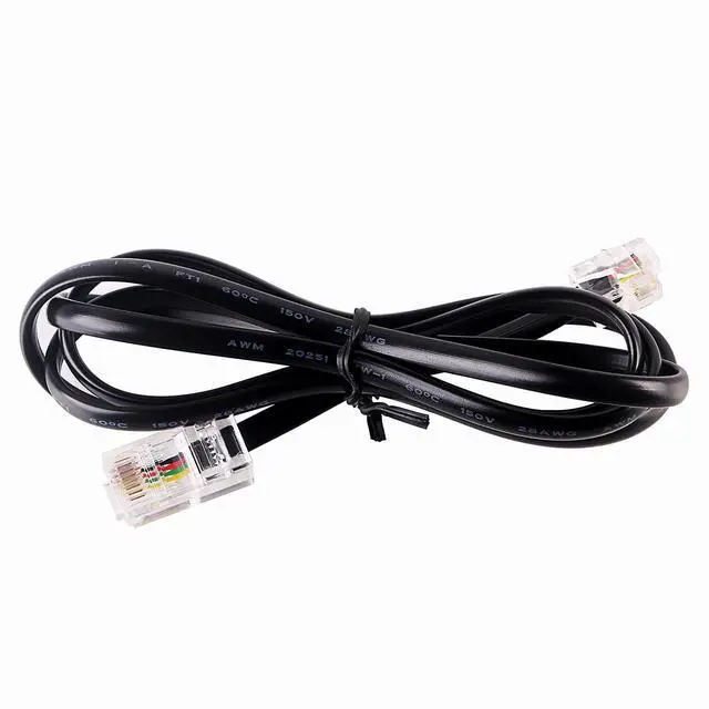 Alt view image 4 of 5 - RJ11 to RJ45 Adapter Cable, 6P4C to RJ45 8P8C Male to Male Telephone Data Cord, Modular Handset Voice Extension (1.64ft)