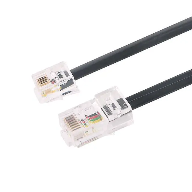 Alt view image 5 of 5 - RJ11 to RJ45 Adapter Cable, 6P4C to RJ45 8P8C Male to Male Telephone Data Cord, Modular Handset Voice Extension (1.64ft)