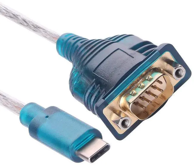 Main image of 5FT USB Type C USBC Typec to RS232 Serial Cable Converter PDA DB9 Male 9 Pin Cable Adapter for Win 11 10 7 8.1 XP Vista Mac OS Linux