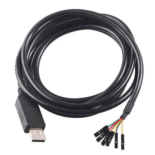 Alt view image 2 of 5 - USB to 6-Pin Dupont Header TTL 3V3 5V UART Cable 1.8m, USB to TTL Serial Converter Cable for Arduino, Raspberry Pi,FT232 Compatible (Level 3V3)
