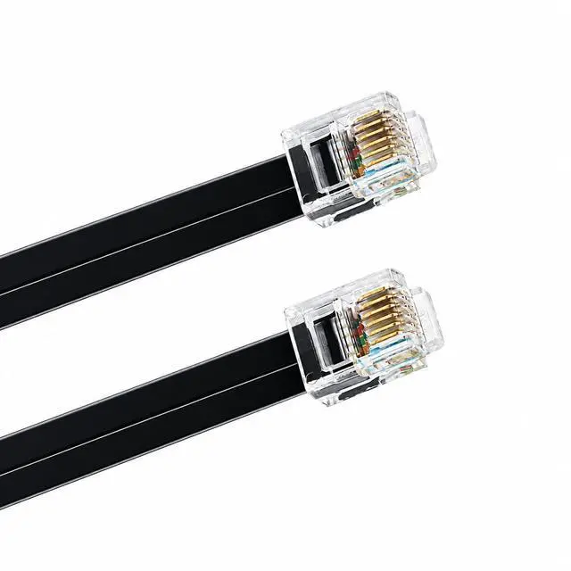 Main image of 2 Pack RJ12 6P6C to RJ12 6P6C Straight Wired Cable for Replacing Fanatec ClubSport Shifters/Pedals Cable (20, Inches)