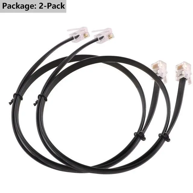 Alt view image 2 of 7 - 2 Pack RJ12 6P6C to RJ12 6P6C Straight Wired Cable for Replacing Fanatec ClubSport Shifters/Pedals Cable (20, Inches)