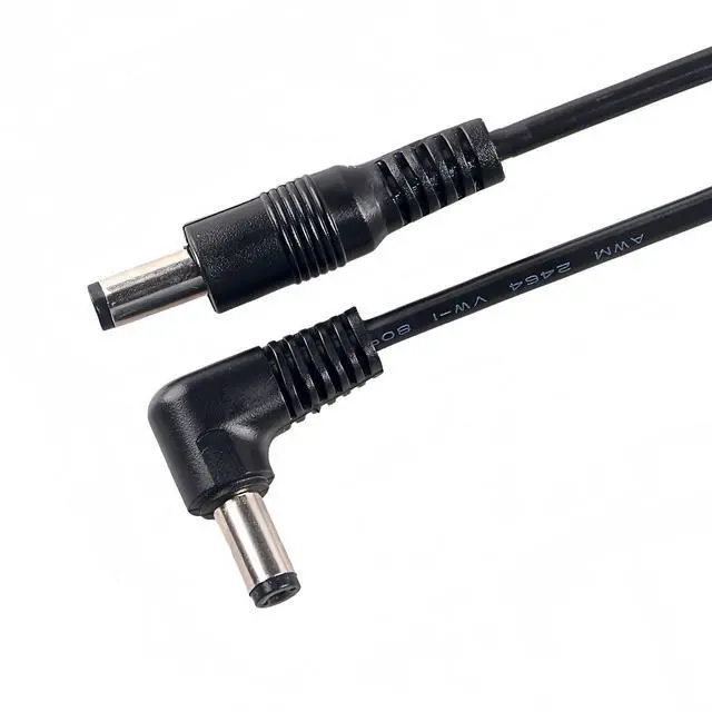 Main image of Male to Male DC Extension Cord,Surveillance Camera Cables,90 Degree 5.5mm x 2.1mm,12v DC Power Extension Cable for Security Camera,CCTV IP,5v 9v 24v 12 Volt Plug Right Angle Supply Adapter 1.6ft/50cm