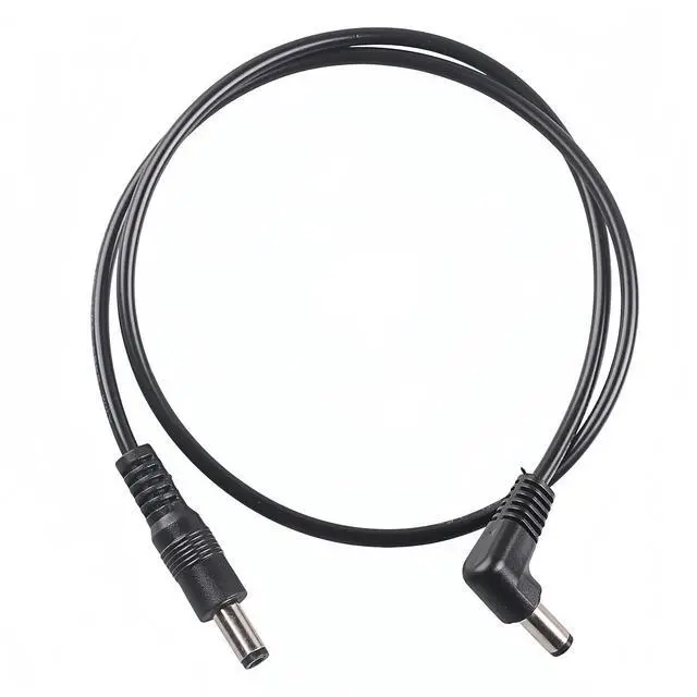 Alt view image 2 of 3 - Male to Male DC Extension Cord,Surveillance Camera Cables,90 Degree 5.5mm x 2.1mm,12v DC Power Extension Cable for Security Camera,CCTV IP,5v 9v 24v 12 Volt Plug Right Angle Supply Adapter 1.6ft/50cm
