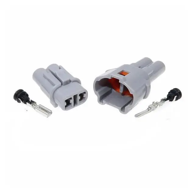Alt view image 3 of 3 - 1 set 2-pin 6180-2321 6187-2311 MT Sealed Automotive Waterproof Wire Connector Plastic Plug Outside With Terminal Connector(Male 20cm wires)