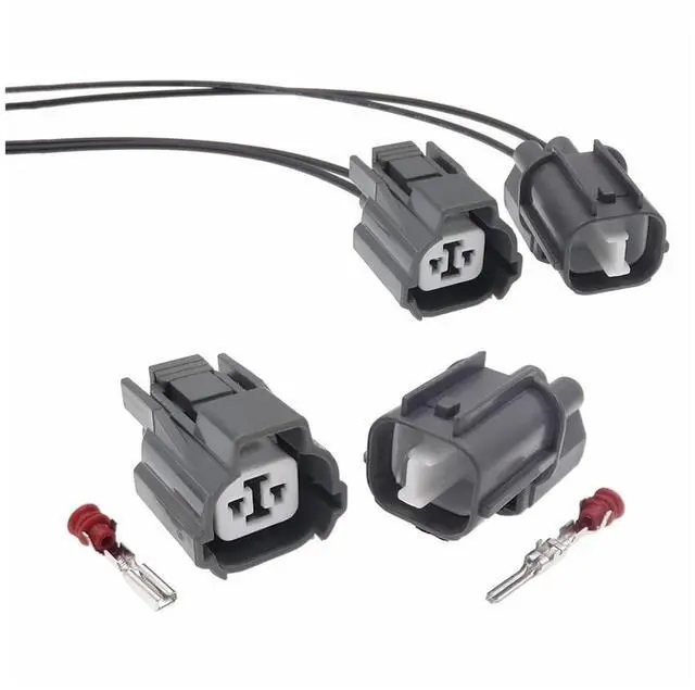 Alt view image 2 of 3 - 1 set 2 pins 6181-0070 6189-0129 MG641156-4 Waterproof Connector Auto Parts Car Horn Wire Cable Plug Car Terminal Connector(Female 20cm wires)