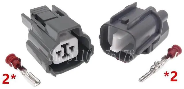 Alt view image 3 of 3 - 1 set 2 pins 6181-0070 6189-0129 MG641156-4 Waterproof Connector Auto Parts Car Horn Wire Cable Plug Car Terminal Connector(Female 20cm wires)