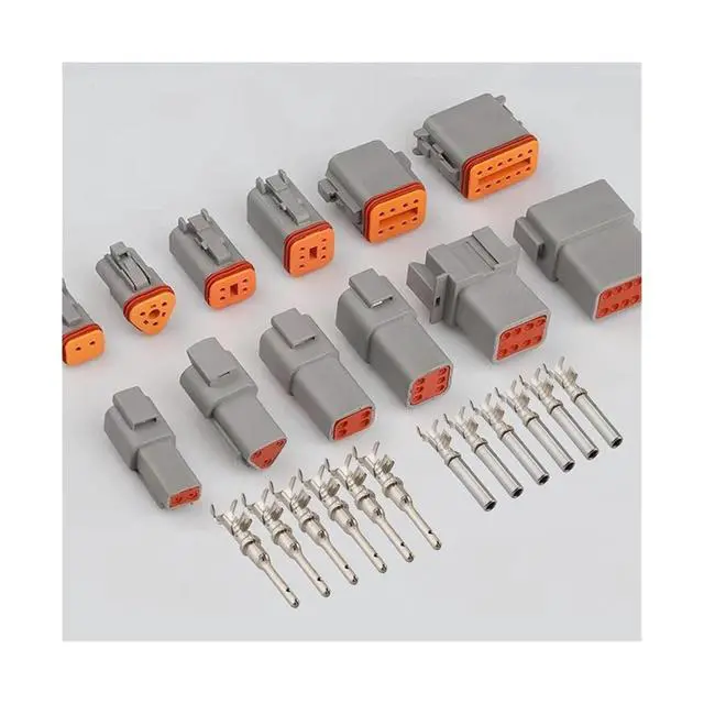 Alt view image 3 of 3 - Dt04-2p automobile waterproof connector 5 sets of 3/4 / 6/8-pin Dechi dt06-3s cable male and female plug terminal sheath(6p,1sets)