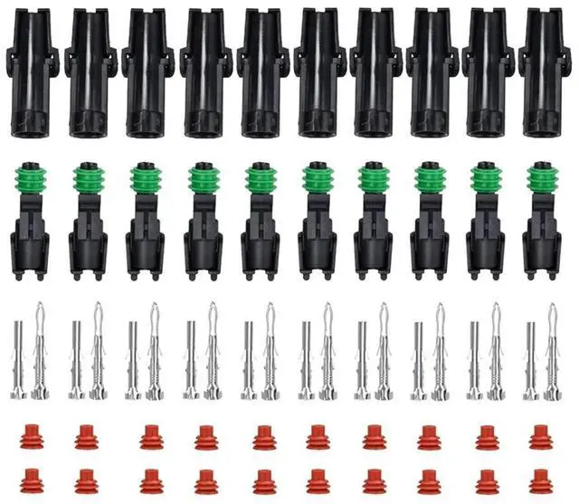 Main image of 10 kit 1/2/3/4/6 pin road automotive waterproof electrical connector 2.5 mm series terminal waterproof(3pcs,1P)
