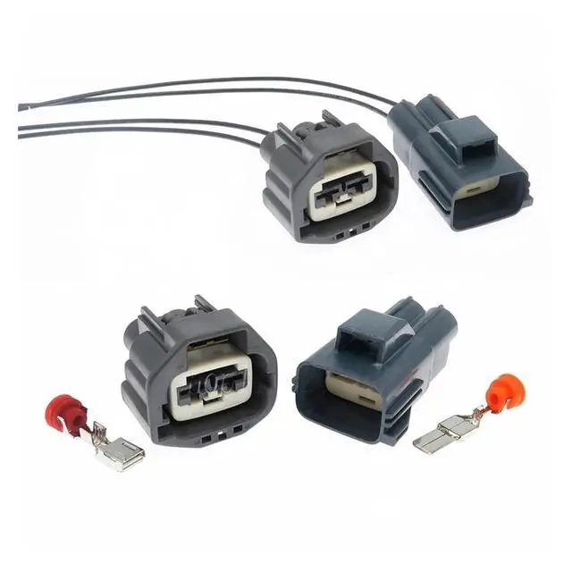 Alt view image 2 of 3 - 1 set 2-pin 7282-5596-10 7283-5596-10 Automotive Sensors Automotive Accessories Wiring Adapter Connector(1 Set male)