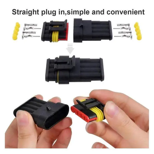 Alt view image 6 of 7 - 708/1004pcs 1/2/3/4/5/6 pin HID sealed waterproof wire connector Compatible With car Electrical waterproof set 300V 12A Fast Delivery(Pliers)