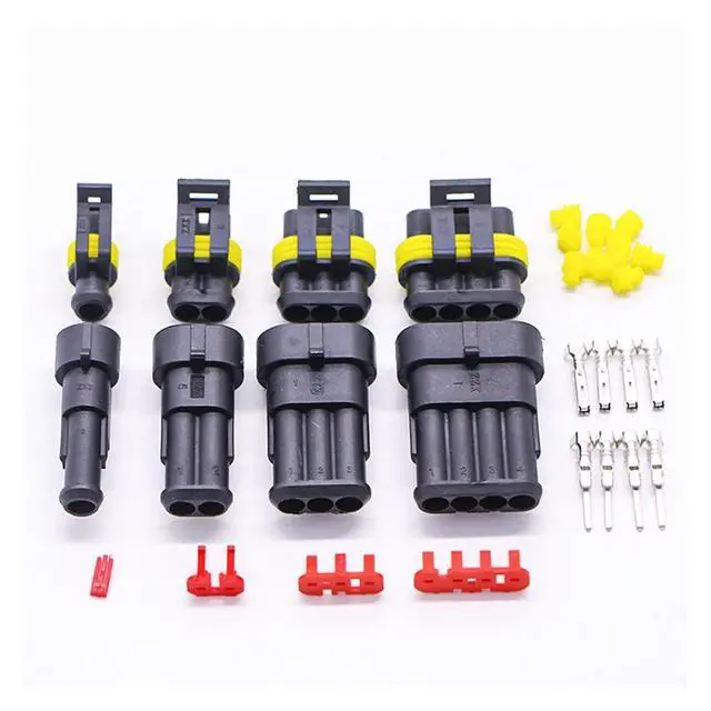 Alt view image 7 of 7 - 708/1004pcs 1/2/3/4/5/6 pin HID sealed waterproof wire connector Compatible With car Electrical waterproof set 300V 12A Fast Delivery(Pliers)