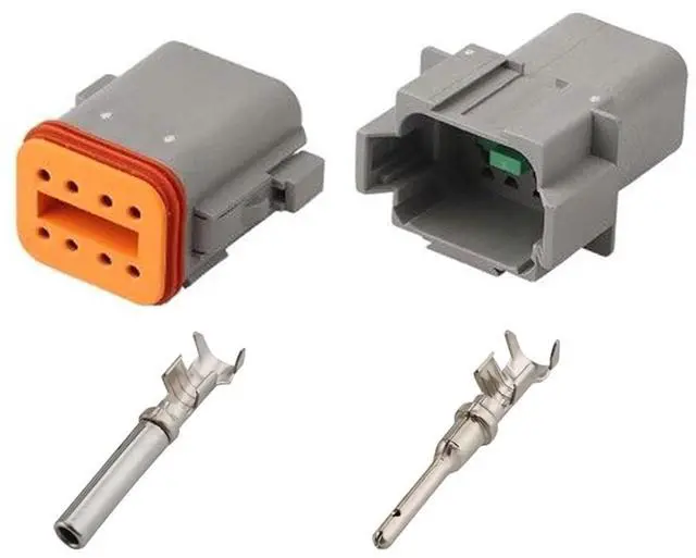 Main image of Dt04-2p automobile waterproof connector 5 sets of 3/4 / 6/8-pin Dechi dt06-3s cable male and female plug terminal sheath(8p,5sets)