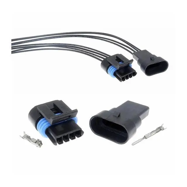 Alt view image 2 of 3 - 1 set 4 pins 12162188 12162190 Car idle motor car water temperature sensor wire cable connector(Female 20cm wires)