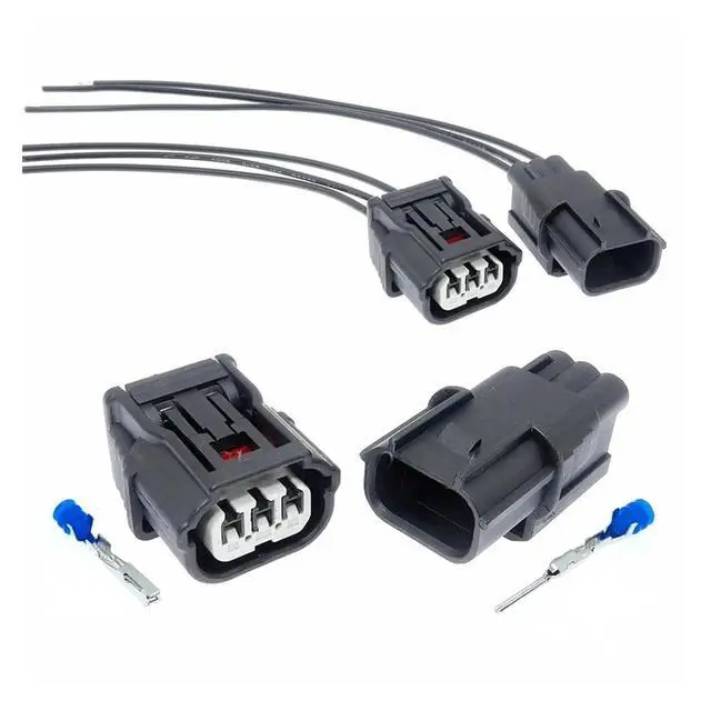 Alt view image 2 of 3 - 1 set 3-pin 6189-7037 6188-4775 Automotive waterproof socket Automotive air intake sensor terminal connector(1 Set female)