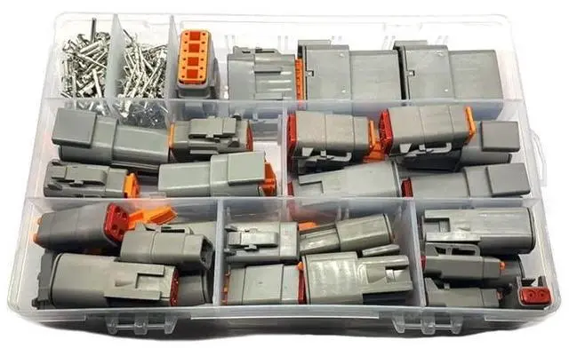 Main image of 202 Pcs DTM Deutsch Waterproof Wire Connector Kit Automotive Sealed Plug With Pins DTM06-2/3/4/6/8/12S DTM04-2/3/4/6/8/12P