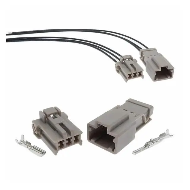 Alt view image 2 of 3 - 1 set 3-pin 6098-0242 6098-0241 Automotive Power Plastic Cable Wire Connector Male and Female(1 Set female)