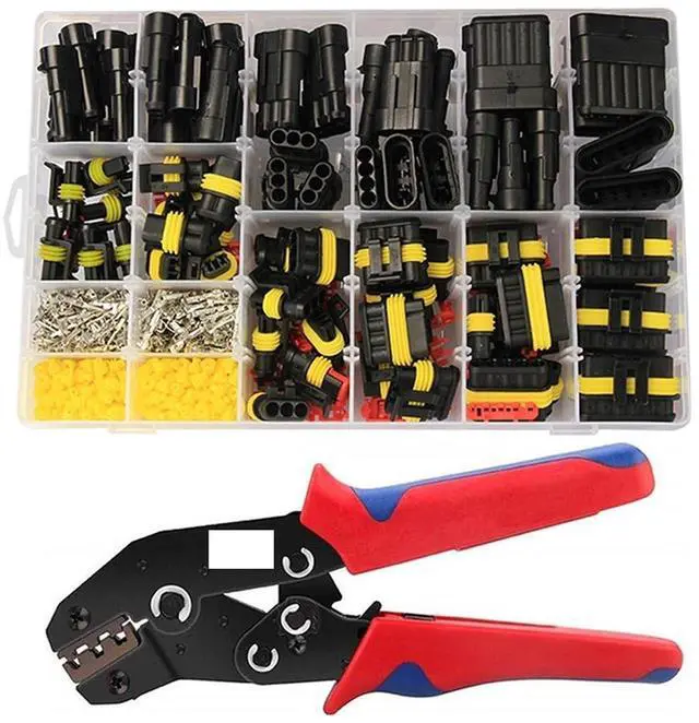 Main image of 662/708/1004pcs HID Waterproof Connectors 1/2/3/4 Pin 26 Sets Car Electrical Wire Plug Truck Harness 300V 12A Fast Delivery(708pcs and pliers)