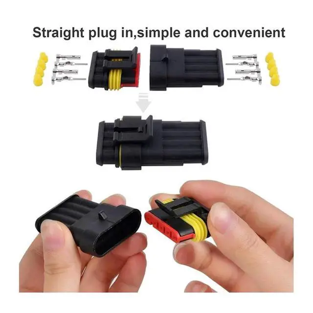 Alt view image 4 of 5 - 662/708/1004pcs HID Waterproof Connectors 1/2/3/4 Pin 26 Sets Car Electrical Wire Plug Truck Harness 300V 12A Fast Delivery(708pcs and pliers)