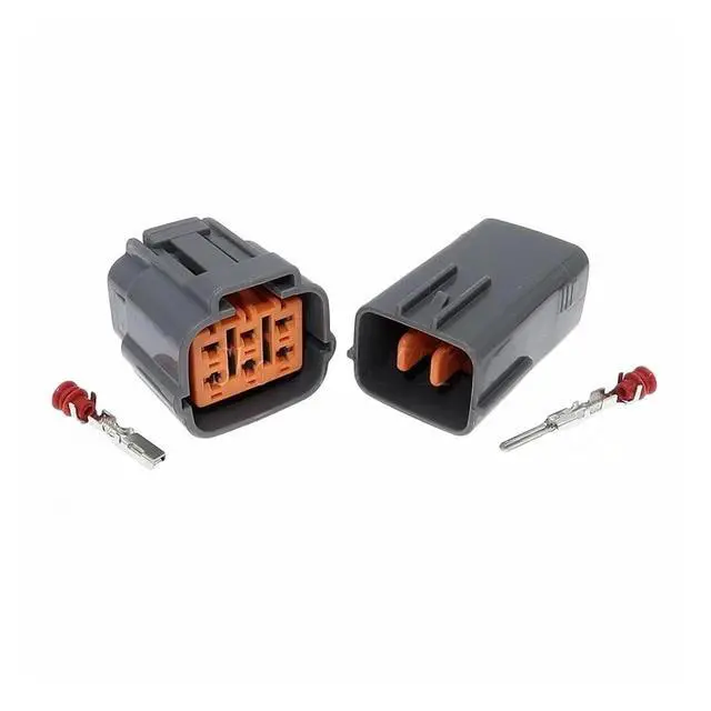Alt view image 3 of 3 - 1 set 6-pin 6195-0021 6195-0024 Automotive Waterproof Connector Gas Pedal Position Sensor Connector(Male 20cm wires)