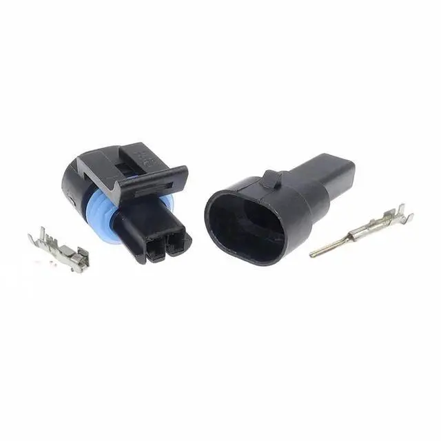 Alt view image 3 of 3 - 1 set 2 pins 12162193 12162195 Automotive Water Temperature Sensor Wire Connector Terminal Connector(Female 20cm wires)