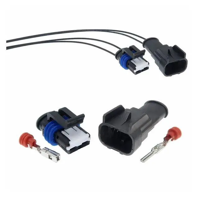 Alt view image 2 of 3 - 1 set 2 pin male and female connector waterproof automotive electrical connector Terminal Connector(1 Set female)