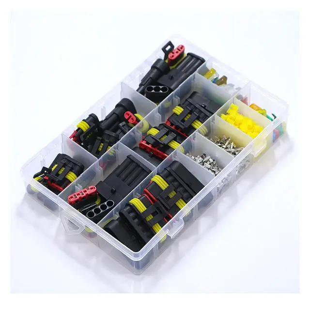 Alt view image 2 of 6 - 240pcs Dropship HID Waterproof Connectors 1/2/3/4 Pin 26 Sets Car Electrical Wire Connector Plug Truck Harness 300V 12A(216pcs)