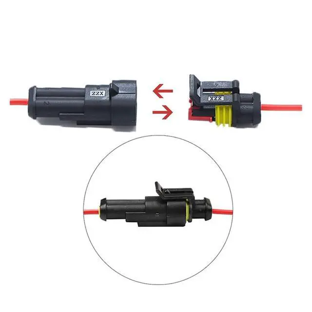 Alt view image 5 of 6 - 240pcs Dropship HID Waterproof Connectors 1/2/3/4 Pin 26 Sets Car Electrical Wire Connector Plug Truck Harness 300V 12A(216pcs)