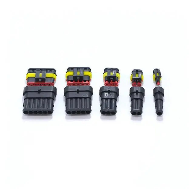 Alt view image 6 of 6 - 240pcs Dropship HID Waterproof Connectors 1/2/3/4 Pin 26 Sets Car Electrical Wire Connector Plug Truck Harness 300V 12A(216pcs)