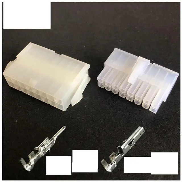 Main image of 5557/5559 automobile harness connector 4.2mm6/8/10/12-24 pin computer power cable male and female terminal double row Plug Kit(16p,5sets)