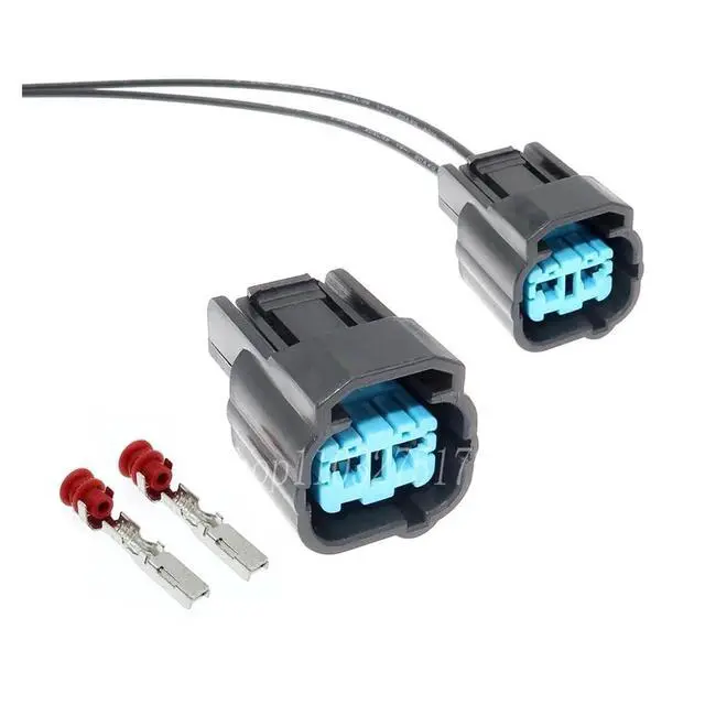 Alt view image 2 of 2 - 1 set 2-pin 6189-0552HD K-Series RV LK Automotive Intake Sensor Socket Accord Fit Civic Odyssey CRV Transmission Connector(Female 20cm wires)