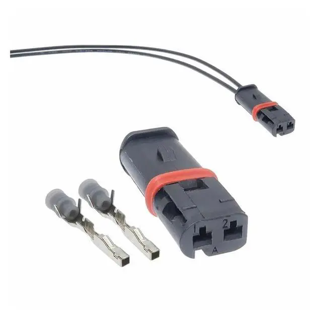 Alt view image 2 of 2 - 1 set 2 pins 872406501 872-406-501 Automotive wiring harness waterproof connector automotive plastic shell sealed terminal block(Female 20cm wires)