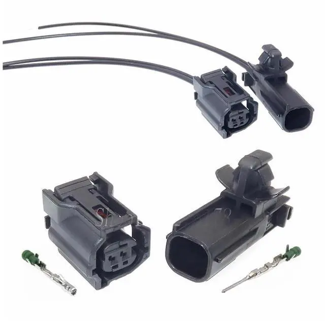 Alt view image 2 of 3 - 1 set 2-pin 6189-1161 6188-4797 90980-12416 Automotive ABS Wheel Speed Sensor Waterproof Wire Terminal Connector(1 Set male)