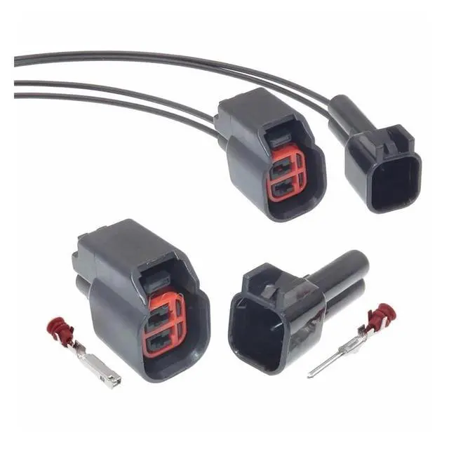 Alt view image 2 of 3 - 1 Set 2 Pin Automotive Wire Connector Automotive Header Cable EV6 EV14 USCAR Sr20det Rb30 GTR Rapid Ls2 Ls3 Connector(1 Set female)