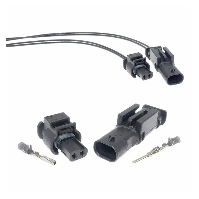 Alt view image 2 of 3 - 1 set 2-pin 872-857-561 872-863-561 Automotive Waterproof 8jwires 7543312-02 Automotive Cable Connector Strip 3202 Wire Terminal Connector(Male 20cm wires)