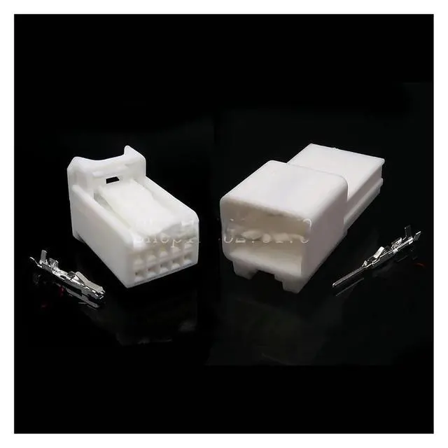 Alt view image 3 of 3 - 1 set 10 pins 12368 6098-3869 6098-3909 Automotive anti-glare mirror cable connector Automotive terminal connector(Male 20cm wires)