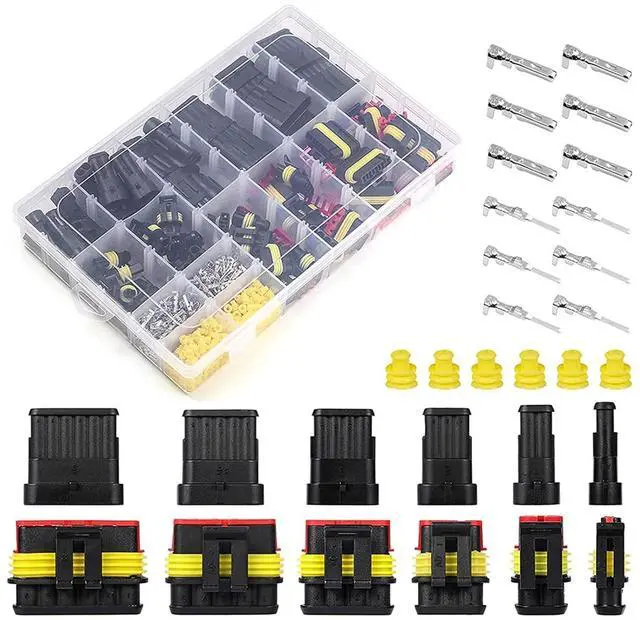 Main image of 70 8pcs 1-6 Pins Hidden Waterproof Connectors 43 Sets Car Marine Seal Electrical Wire Connector Plug Truck Harness 30 0V 12A Kit(1004pcs)