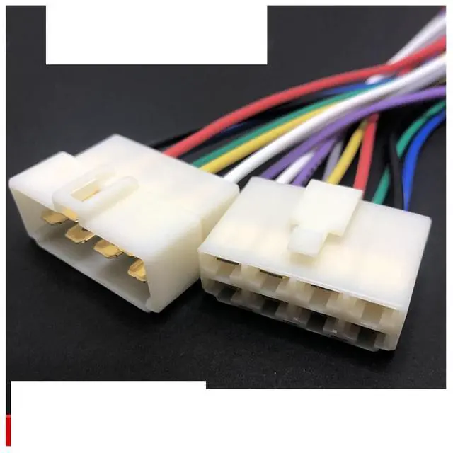 Main image of 6.3mm 2/3 / 4/6 / 8/9-pin motorcycle harness connector automobile wire male and female plug socket kit wire length 15cm(8p strip line,1sets)