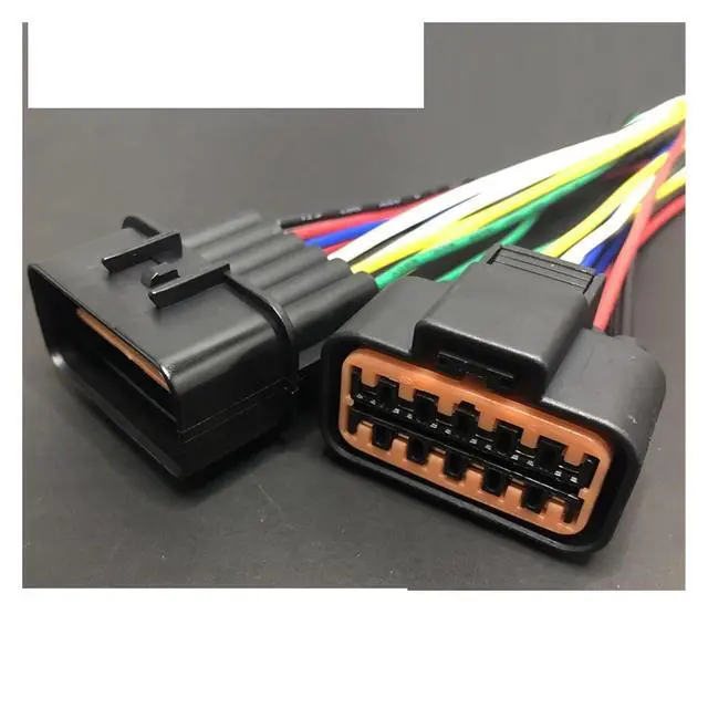 Alt view image 4 of 6 - 7023a-2.2 waterproof plug of automobile fog lamp 4/6 / 8/10 / 12 pin ABS sensor harness sealed connector wire length 15cm(6p strip line,1sets)
