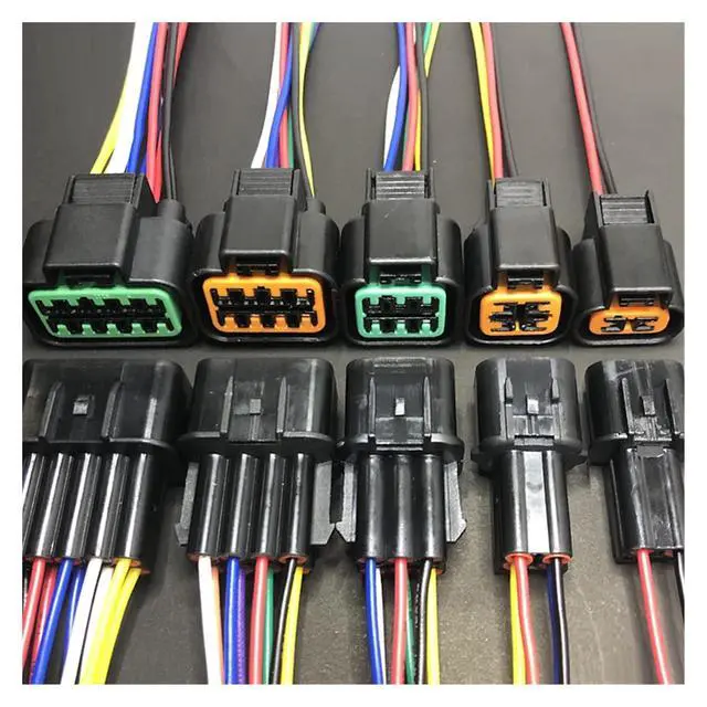 Alt view image 2 of 6 - 7023a-2.2 waterproof plug of automobile fog lamp 4/6 / 8/10 / 12 pin ABS sensor harness sealed connector wire length 15cm(6p strip line,1sets)
