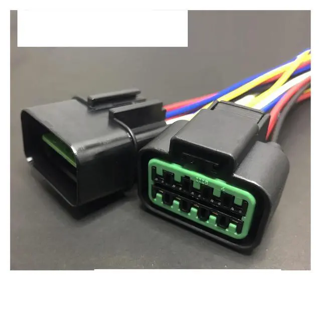 Alt view image 5 of 6 - 7023a-2.2 waterproof plug of automobile fog lamp 4/6 / 8/10 / 12 pin ABS sensor harness sealed connector wire length 15cm(6p strip line,1sets)