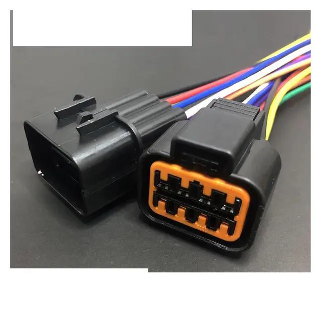 Alt view image 6 of 6 - 7023a-2.2 waterproof plug of automobile fog lamp 4/6 / 8/10 / 12 pin ABS sensor harness sealed connector wire length 15cm(6p strip line,1sets)